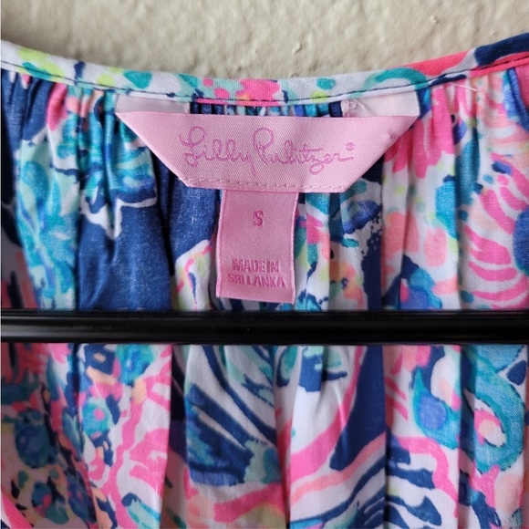 Lilly Pulitzer Willa Top in Gypsea Print Indigo ~ EUC - Picture 4 of 4